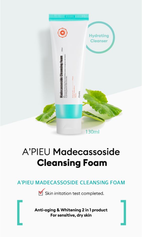 APIEU Madecassoside Cleansing Foam (130ml) - Ulzzangmall