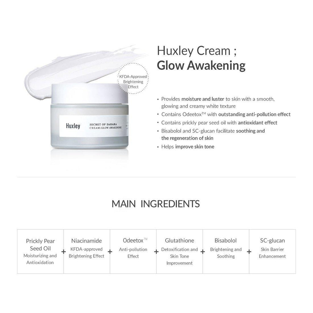 Huxley Cream Glow Awakening 50ml - Ulzzangmall